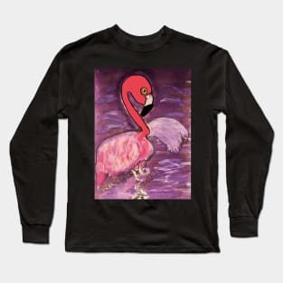 Pink Flamingo Long Sleeve T-Shirt